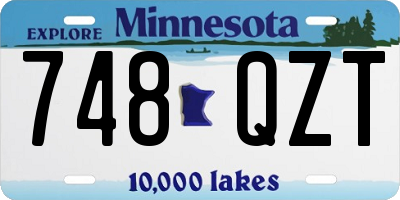 MN license plate 748QZT