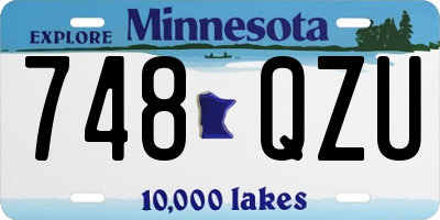 MN license plate 748QZU