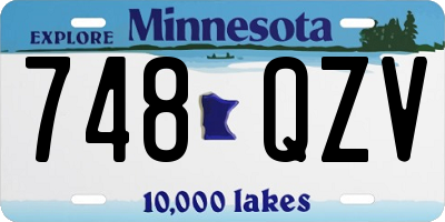 MN license plate 748QZV