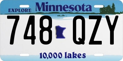 MN license plate 748QZY