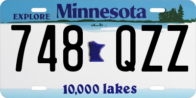 MN license plate 748QZZ