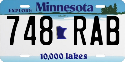 MN license plate 748RAB