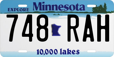 MN license plate 748RAH