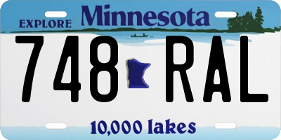 MN license plate 748RAL
