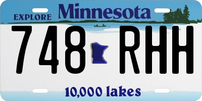 MN license plate 748RHH