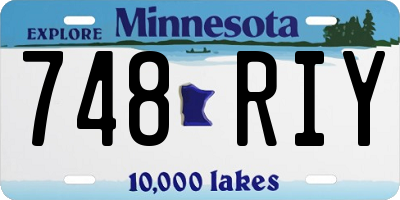 MN license plate 748RIY