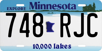 MN license plate 748RJC