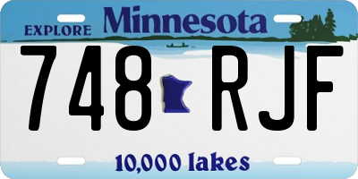 MN license plate 748RJF
