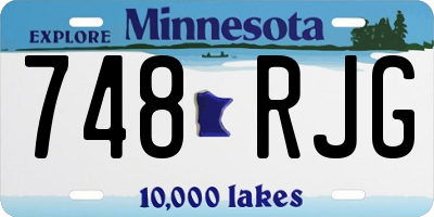 MN license plate 748RJG