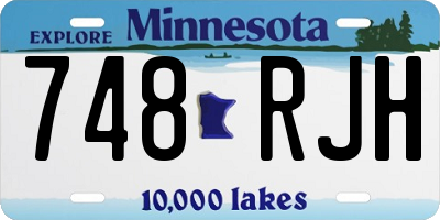 MN license plate 748RJH