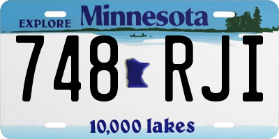 MN license plate 748RJI