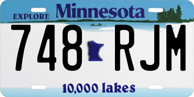 MN license plate 748RJM
