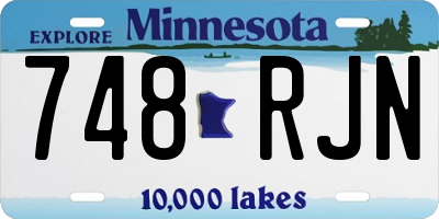 MN license plate 748RJN