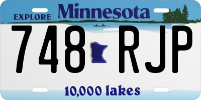 MN license plate 748RJP