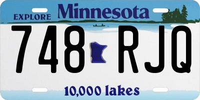 MN license plate 748RJQ