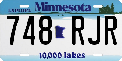 MN license plate 748RJR