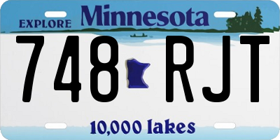 MN license plate 748RJT