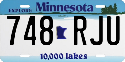 MN license plate 748RJU