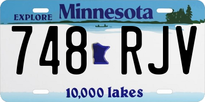 MN license plate 748RJV