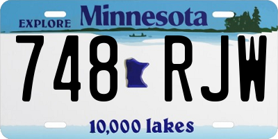 MN license plate 748RJW