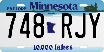 MN license plate 748RJY