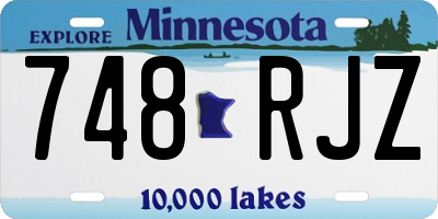 MN license plate 748RJZ