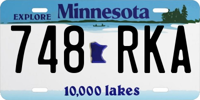 MN license plate 748RKA