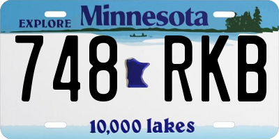 MN license plate 748RKB