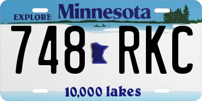 MN license plate 748RKC