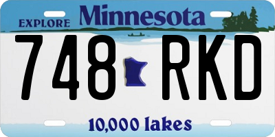 MN license plate 748RKD
