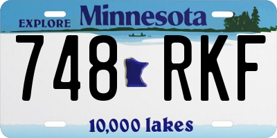 MN license plate 748RKF