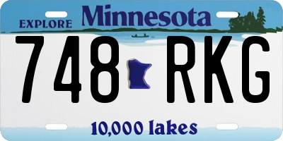 MN license plate 748RKG