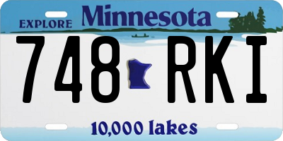 MN license plate 748RKI
