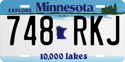 MN license plate 748RKJ