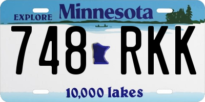 MN license plate 748RKK