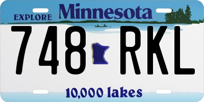MN license plate 748RKL
