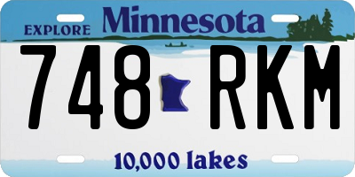 MN license plate 748RKM