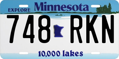 MN license plate 748RKN