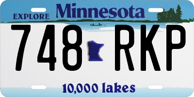 MN license plate 748RKP