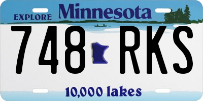 MN license plate 748RKS