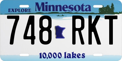 MN license plate 748RKT