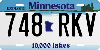 MN license plate 748RKV