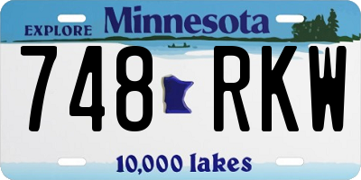 MN license plate 748RKW