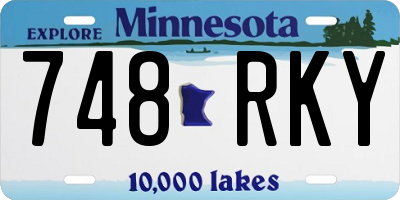 MN license plate 748RKY