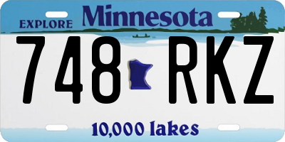 MN license plate 748RKZ