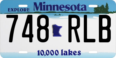 MN license plate 748RLB