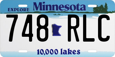 MN license plate 748RLC