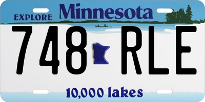 MN license plate 748RLE