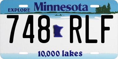 MN license plate 748RLF