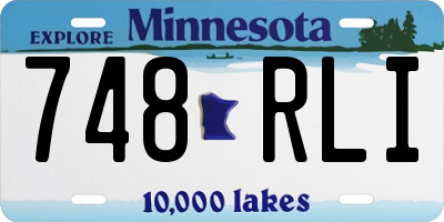 MN license plate 748RLI